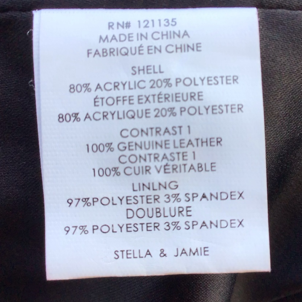 Stella & Jaime Chamonix Genuine Leather & Faux Fur Jacket Size Small - Picture 12 of 14